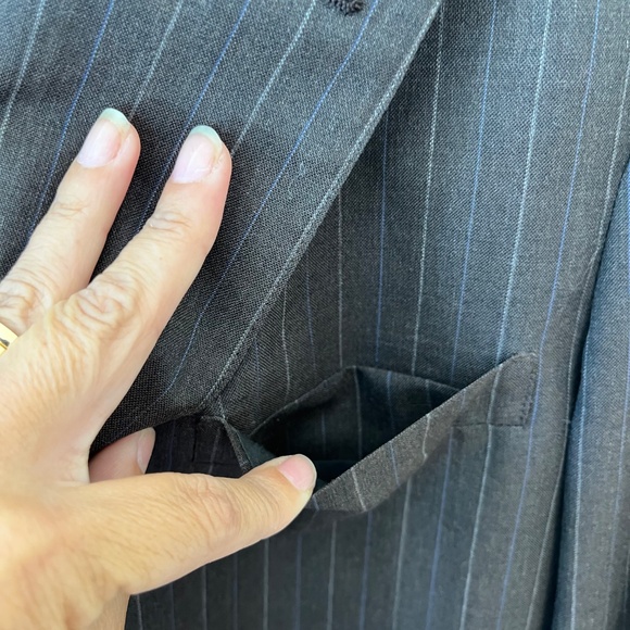 Brooks Brothers Sz 44 Reg. Brown Blazer Mens Striped 2 Button Vented - Picture 6 of 12